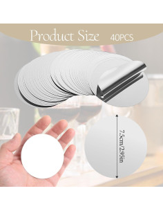 Giantree 40 Válvulas Redondas Antigoteo para Vino 7.5cm 2