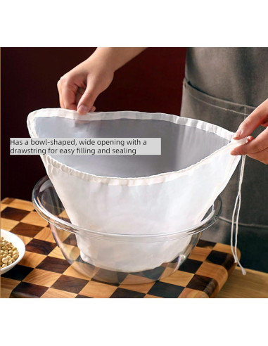 6 Bolsas de Tela de Queso Reutilizables POFUIERKN - Nylon Grande