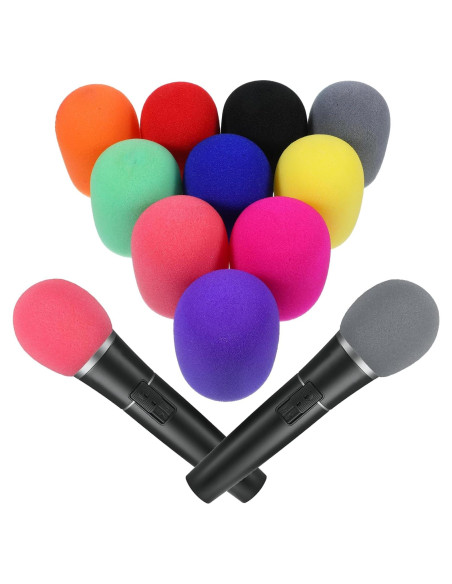 Paquete de 10 fundas de micrófono Tweruna coloridas reutilizables Paquete de 10 fundas de micrófono Tweruna coloridas reutilizables