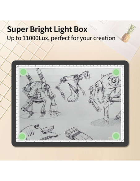 Mesa de Luz A4 TOHETO LED Magnética 3 Modos 6 Brillos Mesa de Luz A4 TOHETO LED Magnética 3 Modos 6 Brillos