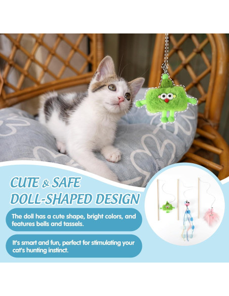 Juguete de Varita para Gatos FUTURE FOOT - 40 cm, Paquete de 3 Juguete de Varita para Gatos FUTURE FOOT - 40 cm, Paquete de 3