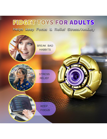 Spinner Fidget Pillbug HIDEDC Metal Armadura Abierta Oro/Púrpura Spinner Fidget Pillbug HIDEDC Metal Armadura Abierta Oro/Púrpura
