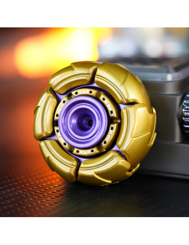 Spinner Fidget Pillbug HIDEDC Metal Armadura Abierta Oro/Púrpura