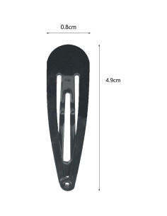 Paquete de 40 pinzas para el cabello PIDOUDOU negras 4.7cm 2