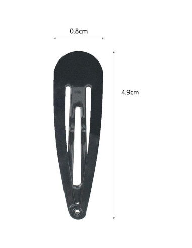 Paquete de 40 pinzas para el cabello PIDOUDOU negras 4.7cm