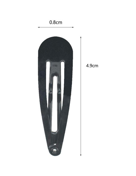 Paquete de 40 pinzas para el cabello PIDOUDOU negras 4.7cm Paquete de 40 pinzas para el cabello PIDOUDOU negras 4.7cm