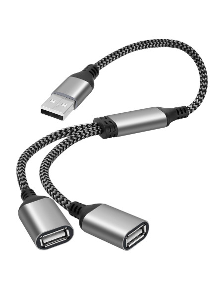 Divisor USB 1 en 2 Lamroyce 0.61m Macho a Doble Hembra Divisor USB 1 en 2 Lamroyce 0.61m Macho a Doble Hembra