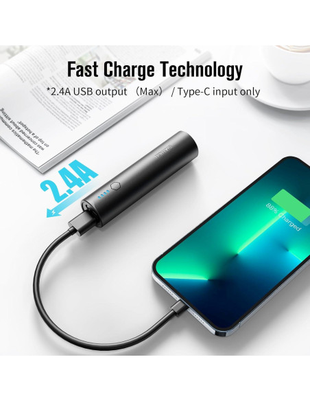 Cargador Portátil 5000mAh USB-C Doble Puerto - S03 Cargador Portátil 5000mAh USB-C Doble Puerto - S03