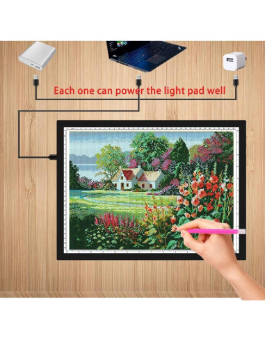 Tablero de Luz WELZK A3, 42.2x32.0 cm, 9 Niveles de Brillo
