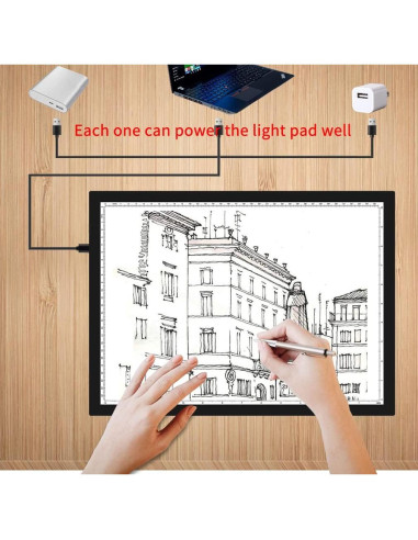 Tablero de Luz WELZK A3, 42.2x32.0 cm, 9 Niveles de Brillo