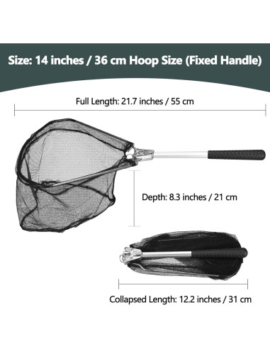Red de Pesca Yeahmart Telescópica 53.34 cm Aluminio Nylon