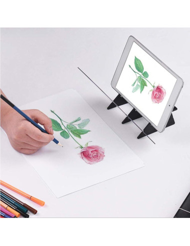 Tablero de Dibujo Portátil QPOIBSD con Soporte y Luz LED