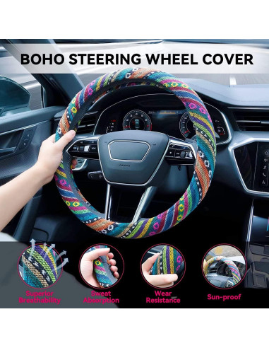 Funda de Volante Boho Limsas 15" (38 cm) Antideslizante