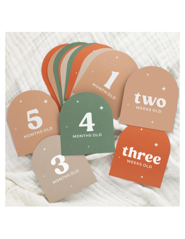 Tarjetas de Hito Mensual para Bebés ZICOTO - Set de 15