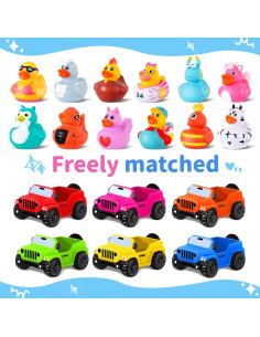 24 Patos de Goma para Jeep ANGGIKO - Juguetes de Baño 8.9 cm 2