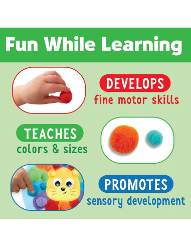 Kit de Manualidades Creatividad para Niños - Imágenes de Pom Pom Animales