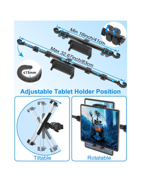 Soporte para iPad y Tabletas Kolasels TS002, Ajustable 360 Soporte para iPad y Tabletas Kolasels TS002, Ajustable 360