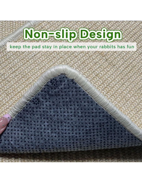 Alfombrilla de Rascado para Conejos KEYIDE 40x30cm Yute Natural Alfombrilla de Rascado para Conejos KEYIDE 40x30cm Yute Natural