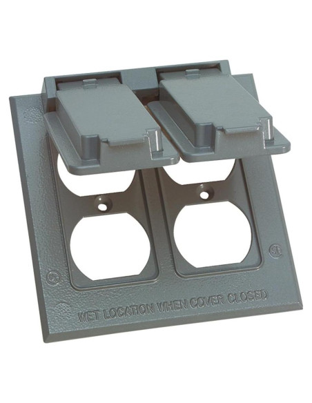 Cubierta Dúplex a Prueba de Climas Sigma 14345 Gris Cubierta Dúplex a Prueba de Climas Sigma 14345 Gris