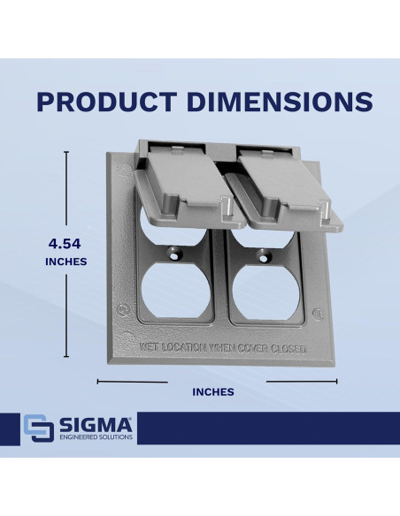 Cubierta Dúplex a Prueba de Climas Sigma 14345 Gris Cubierta Dúplex a Prueba de Climas Sigma 14345 Gris