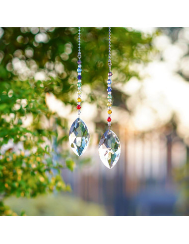 Cadenas de Tirar para Ventilador de Techo H&D 42.7 cm Cristal