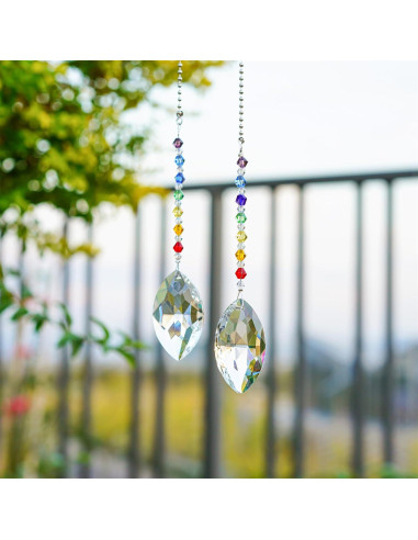 Cadenas de Tirar para Ventilador de Techo H&D 42.7 cm Cristal