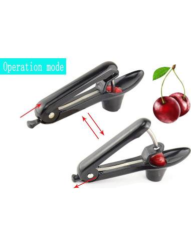 Herramienta Deshuesadora de Cerezas Yillsen - Acero Inoxidable, Negro