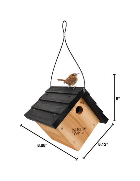 Casa para Wren de Cedro Nature's Way CWH1 Estándar 20.6x22.5x20.3cm Marrón Casa para Wren de Cedro Nature's Way CWH1 Estándar 20.6x22.5x20.3cm Marrón