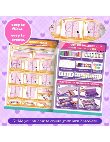 Kit de Pulseras de Amistad Hewaurorion para Niñas 8-12 Años