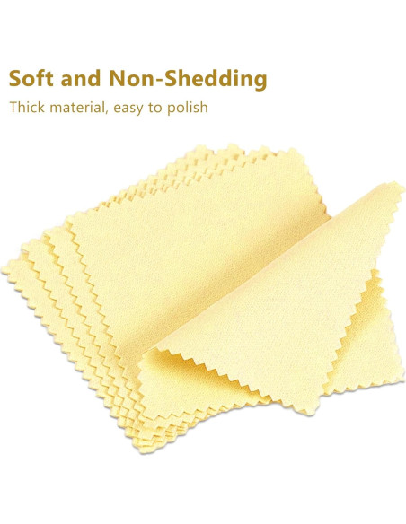 Set de 100 Paños de Microfibra para Limpieza de Joyería 8x8cm Set de 100 Paños de Microfibra para Limpieza de Joyería 8x8cm