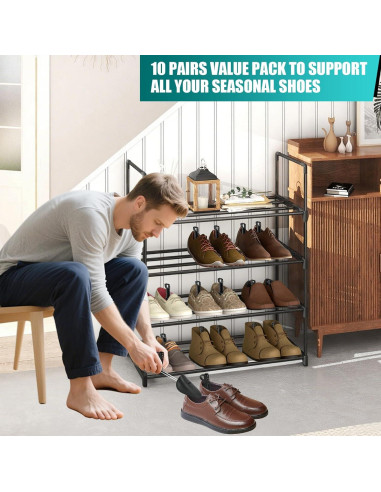Estiradores de Zapatos Plásticos EchoDone - 10 Pares Ajustables