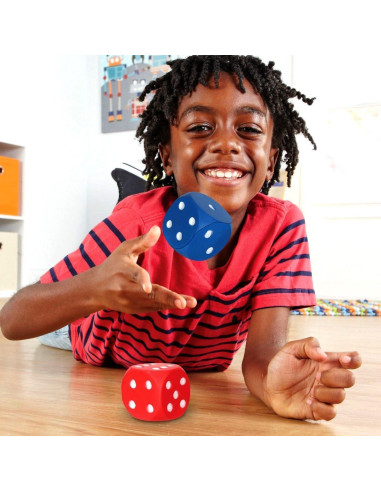 Dados de espuma Learning Resources set de 2 para matemáticas 4.45 cm