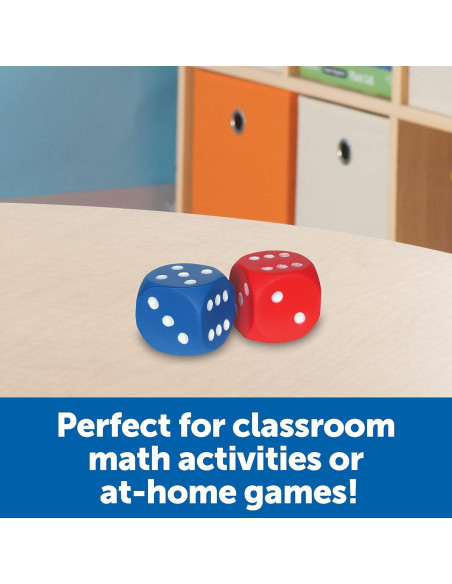 Dados de espuma Learning Resources set de 2 para matemáticas 4.45 cm Dados de espuma Learning Resources set de 2 para matemáticas 4.45 cm