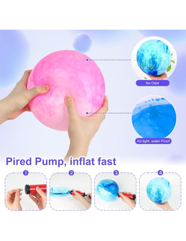 Pelotas Inflables de Patio AMOR PRESENT 2PCS 22.1 cm Goma