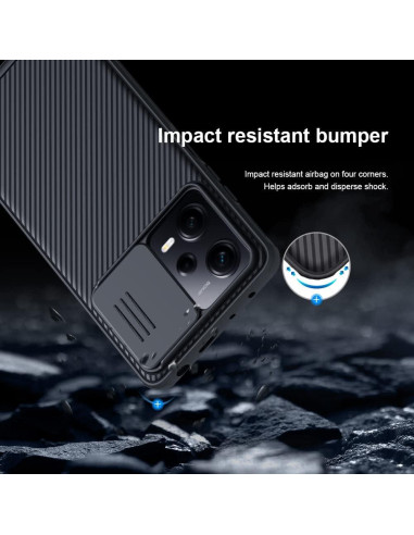 Funda Protectora Nillkin para Xiaomi Redmi Note 12 Pro 5G - Negro