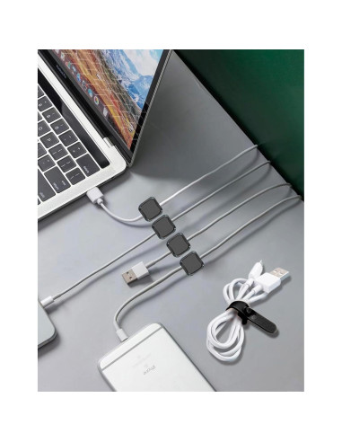 Organizador de Cables Magnético Damonent - Paquete de 8 Clips