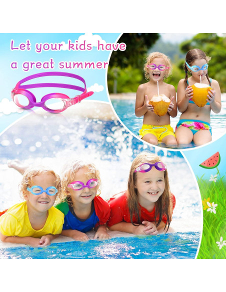 Macarrie Gafas de Natación para Niños 6 Pcs Antivaho Macarrie Gafas de Natación para Niños 6 Pcs Antivaho