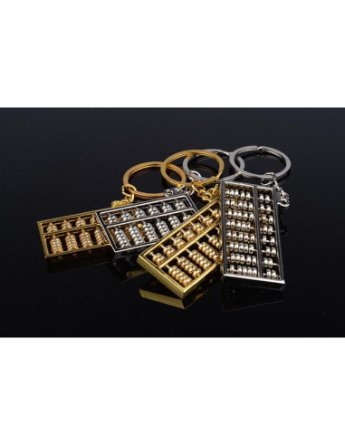 Conjunto de 2 Adornos Colgantes Fodattm Ábaco Metal Oro Plata