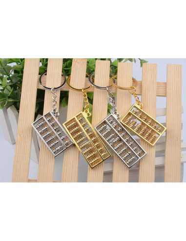 Conjunto de 2 Adornos Colgantes Fodattm Ábaco Metal Oro Plata