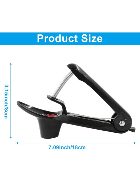 Extractor de Huesos de Cereza Kemcatui 18cm Negro Extractor de Huesos de Cereza Kemcatui 18cm Negro