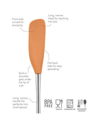 Espátula de Raspado Tovolo Flex-Core Albaricoque 29.85 cm