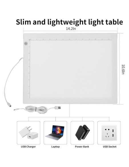 Tablero de Luz Artístico YINGWOND B4 36x27 cm 8000LUX Tablero de Luz Artístico YINGWOND B4 36x27 cm 8000LUX