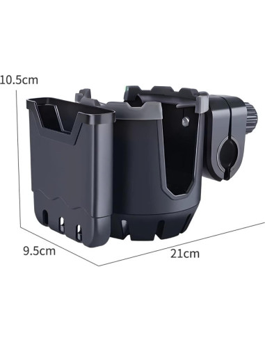 Soporte para Taza y Teléfono Móvil Tulimed 2-en-1 Negro