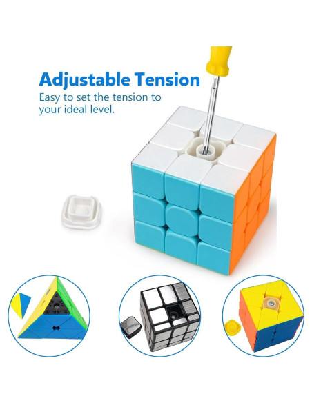 Set de 6 Cubos Mágicos Lelongma con Caja de Almacenamiento Set de 6 Cubos Mágicos Lelongma con Caja de Almacenamiento