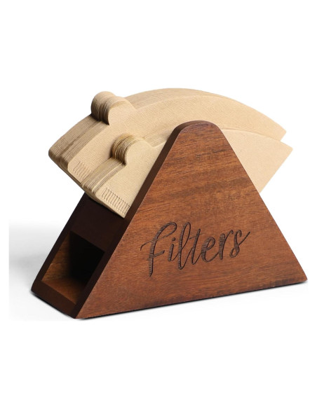 Soporte para Filtros de Café LBEMEY de Madera de Acacia Soporte para Filtros de Café LBEMEY de Madera de Acacia