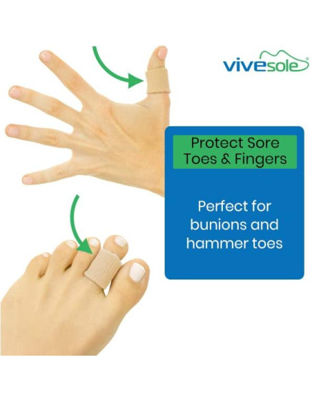 Tubos para Dedos ViveSole - Separadores y Protectores (6 Pzs) Tubos para Dedos ViveSole - Separadores y Protectores (6 Pzs)