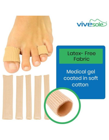 Tubos para Dedos ViveSole - Separadores y Protectores (6 Pzs)