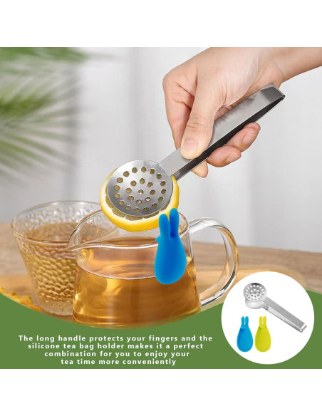 Exprimidor de Bolsas de Té Gyinere con Soportes de Silicona Exprimidor de Bolsas de Té Gyinere con Soportes de Silicona