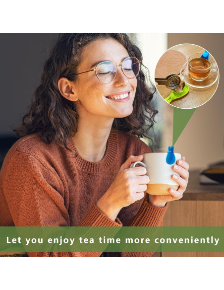 Exprimidor de Bolsas de Té Gyinere con Soportes de Silicona Exprimidor de Bolsas de Té Gyinere con Soportes de Silicona
