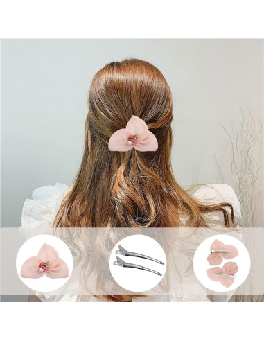 Pinzas para el Cabello Duck Bill Korintin 24 Pcs Metal 8.9 cm